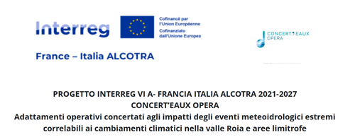 Progetto interreg vi a- Francia Italiaalcotra 2021-2027 Concert’Eaux Opera