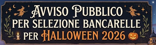 Avviso pubblico per selezione bancarelle per Halloween 2026